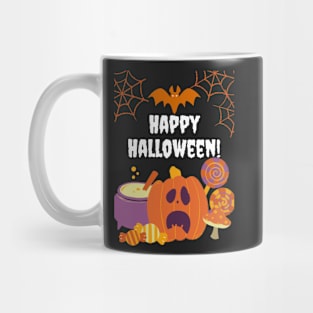 Vintage Pumpkin Scene Halloween Gift Mug